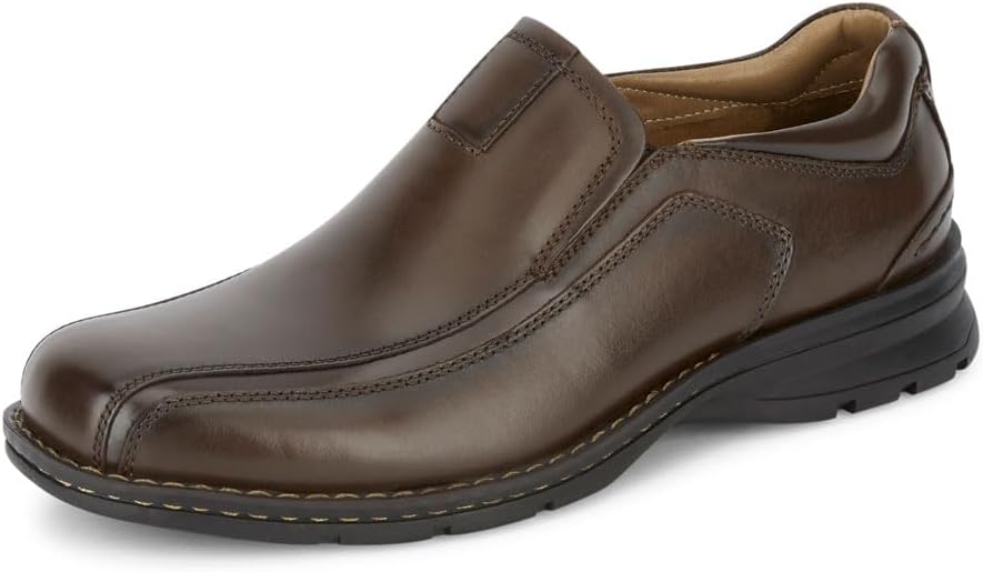 Men's Casual Shoes with Leather Uppers and Rubber Outsole