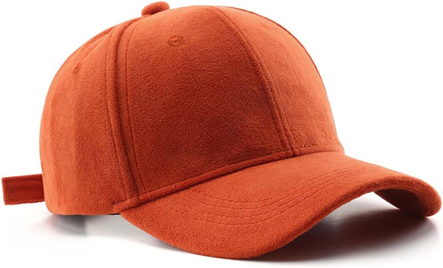 Solid-Color Suede Baseball Cap