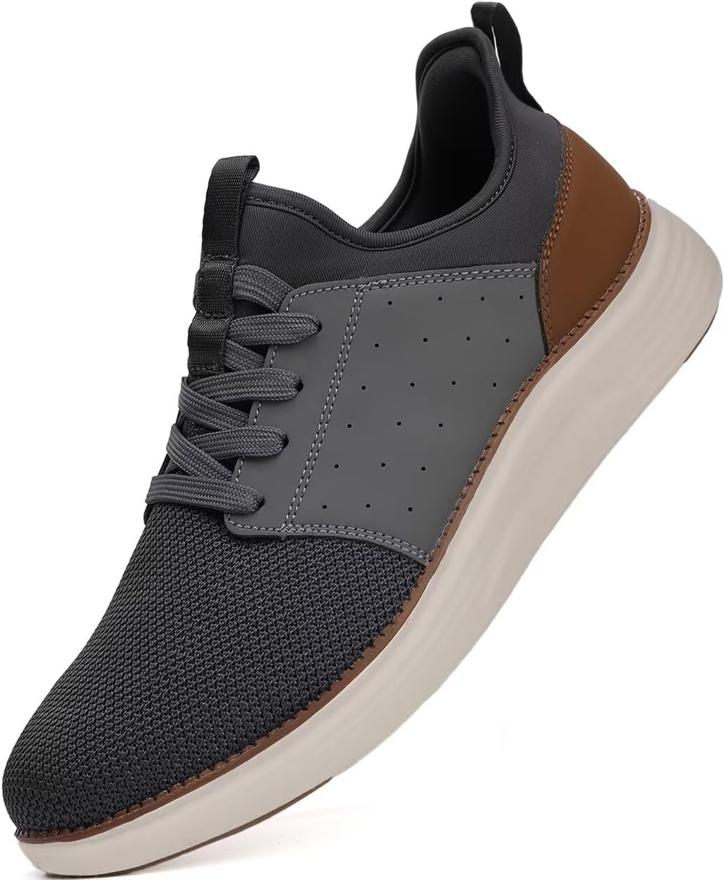 Men's Laceless Slip On Shoes with Memory Foam Insole and EVA Outsole