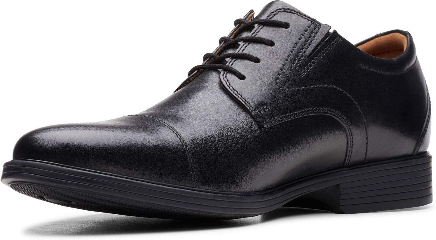 Men's Lace Up Oxford Shoes with Leather Upper and Removable Footbed