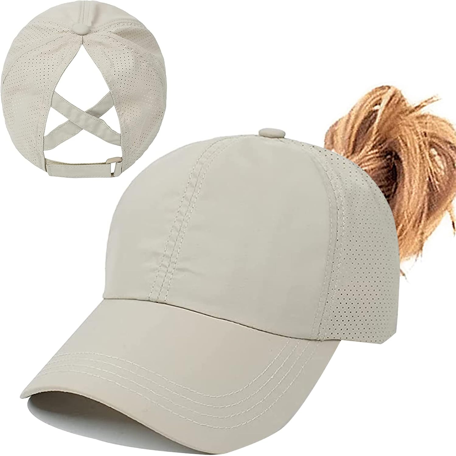 Ponytail Adjustable Quick-Dry Baseball Cap