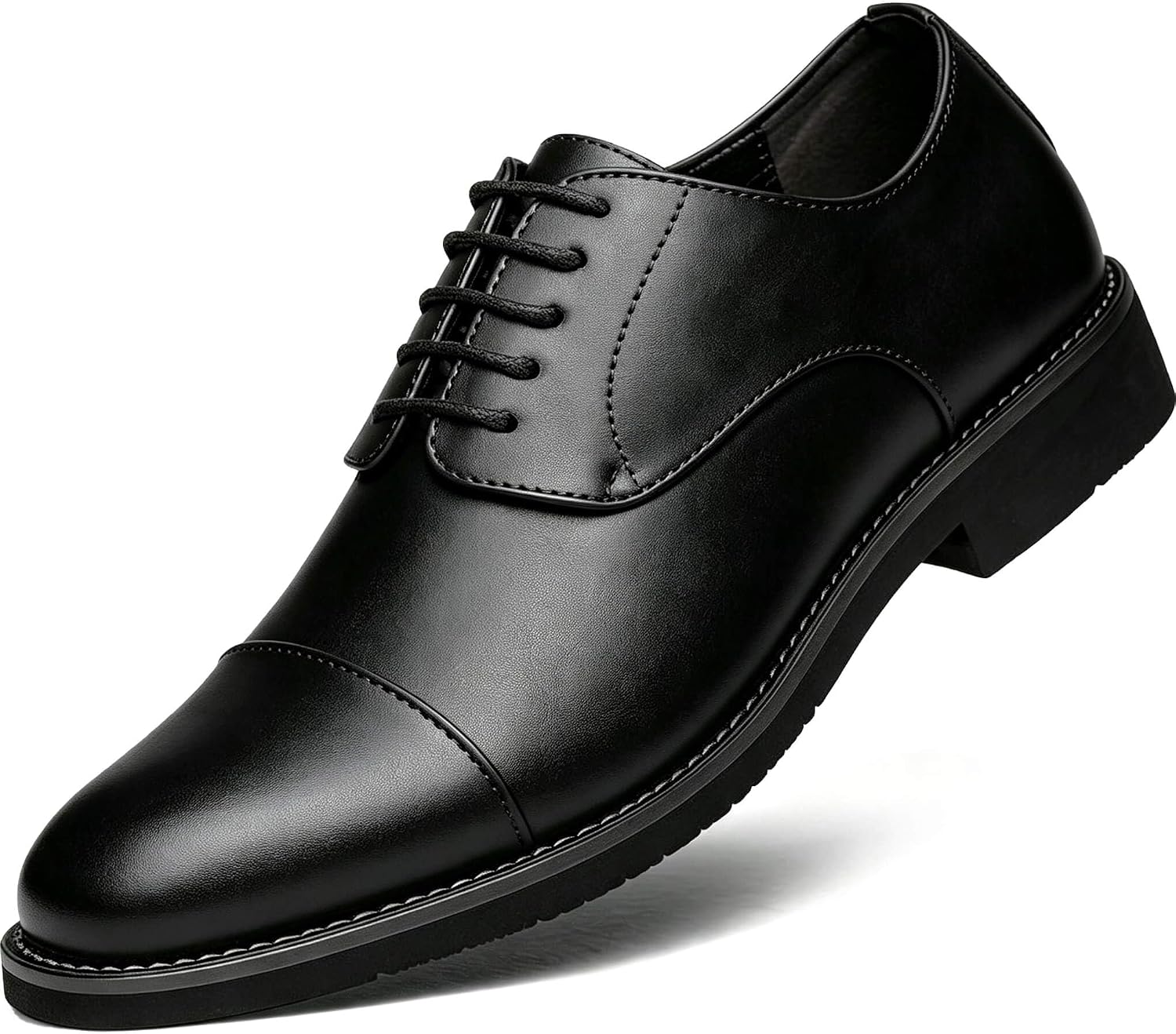 Men's Cap Toe Oxford Dress Shoes with Memory Foam Insole