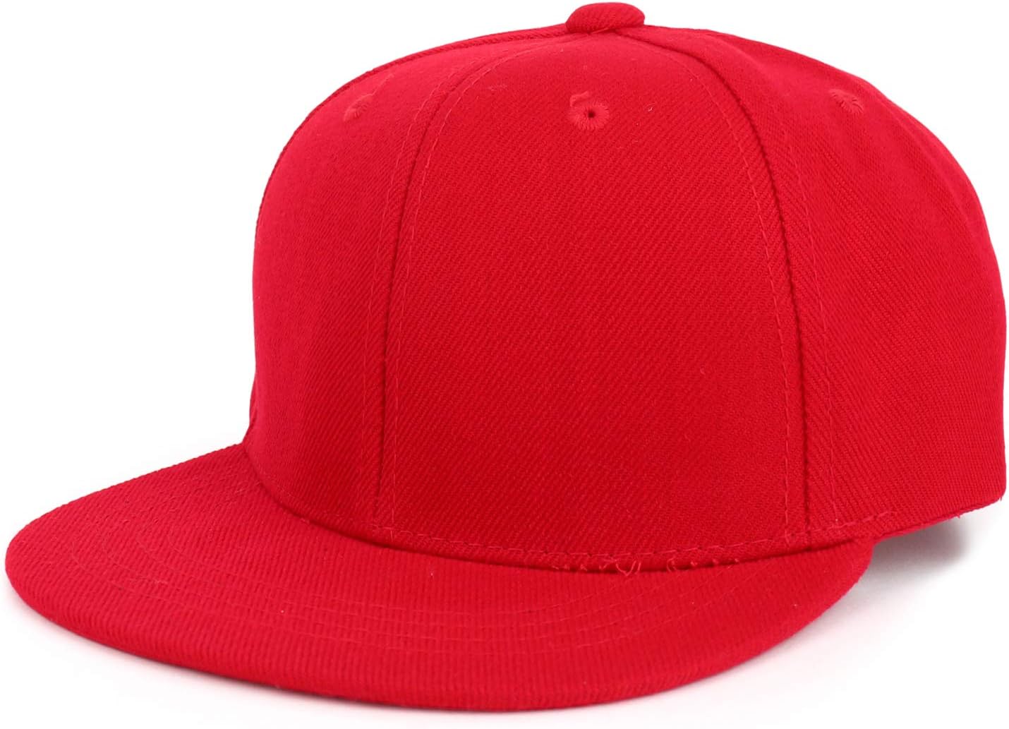 Youth Solid-Color Flat-Brim Baseball Cap