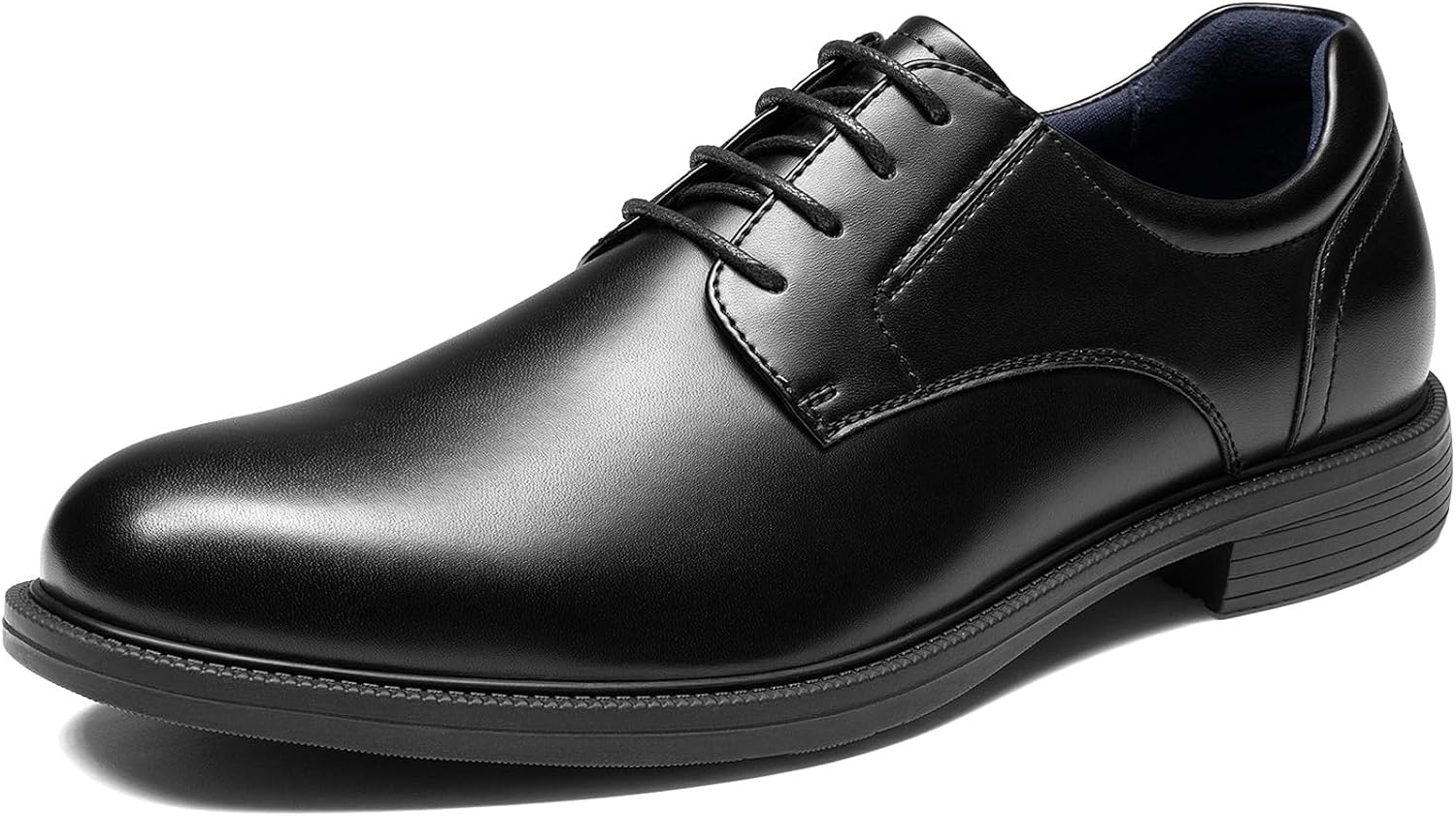 Men's Dress Shoes with Anti Slip Rubber Outsole and Memory Foam Collar