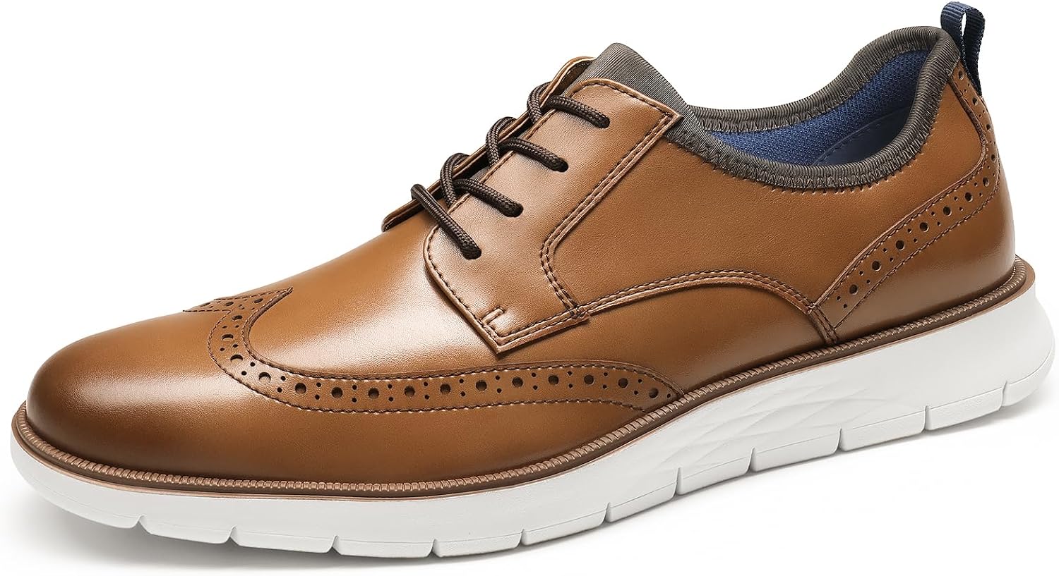 Men's Casual Oxford Shoes with Vegan Leather Upper and EVA Sole
