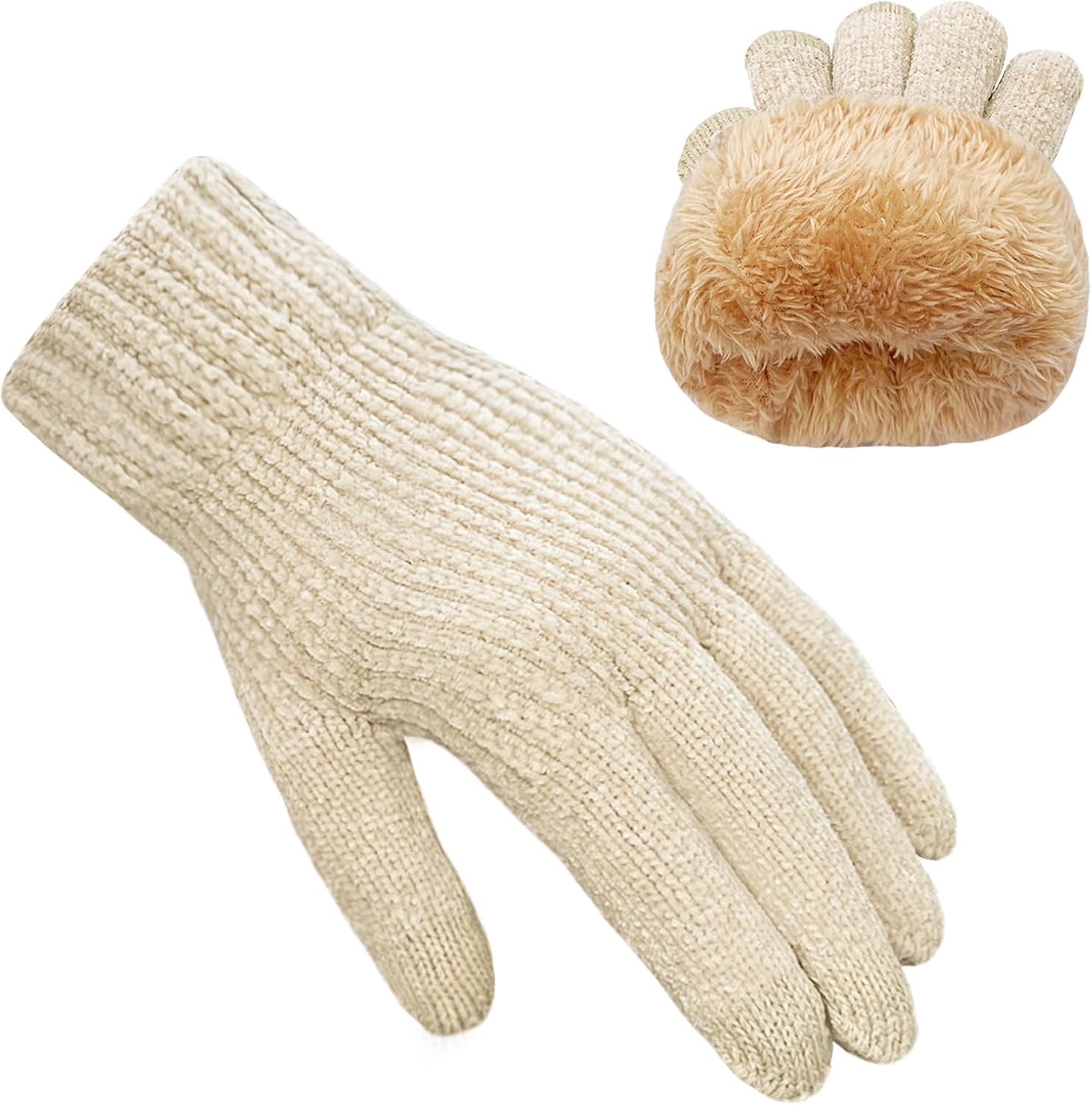 Chenille Touchscreen Gloves with Conductive Thread