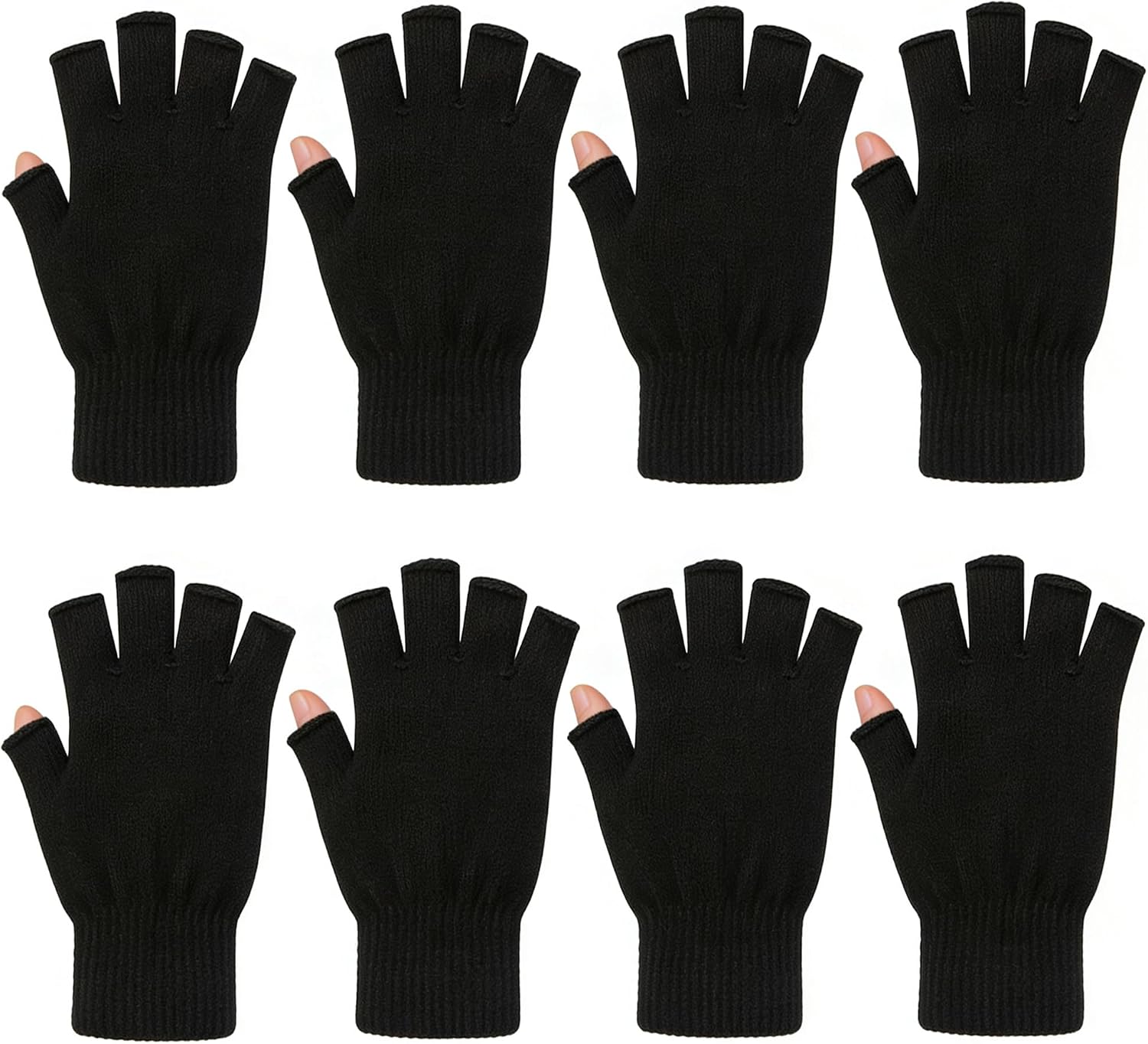 Half Finger Gloves with No Finger Tips