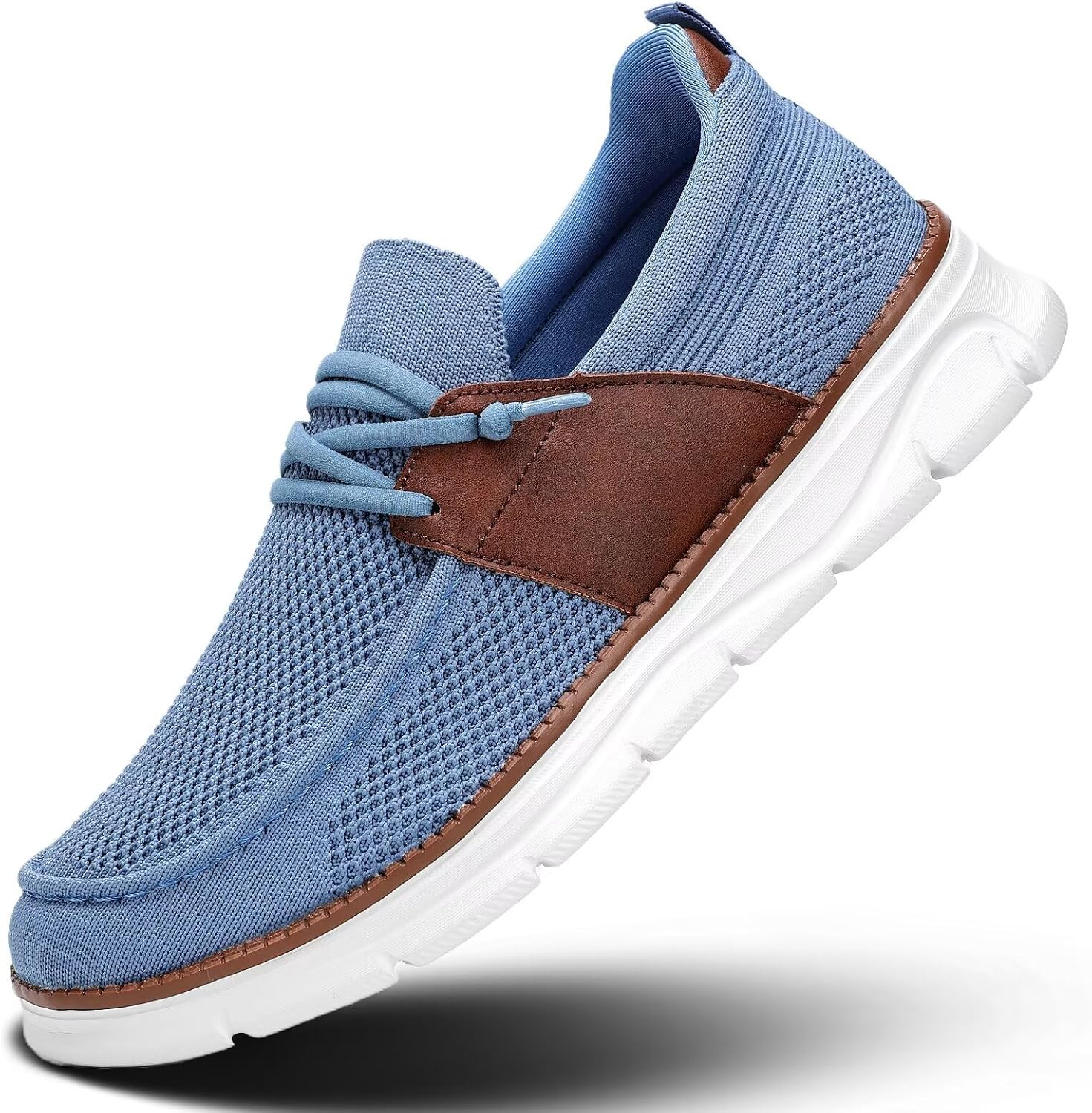 Men's Knitted Slip On Boat Loafers with Memory Foam Insole