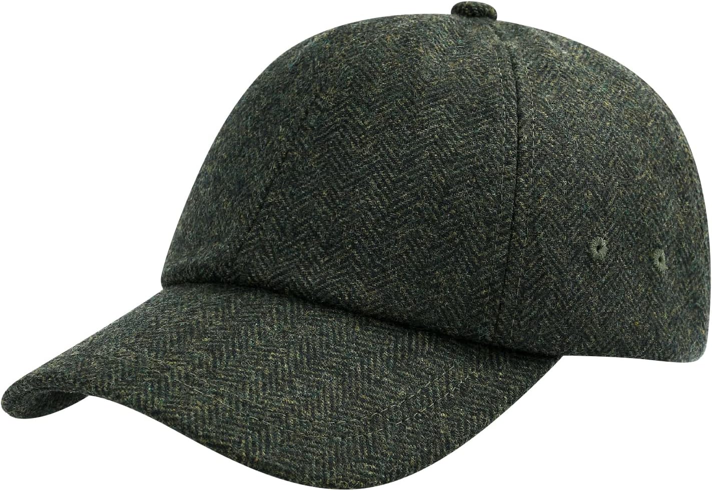 Adjustable Wool Tweed Baseball Cap
