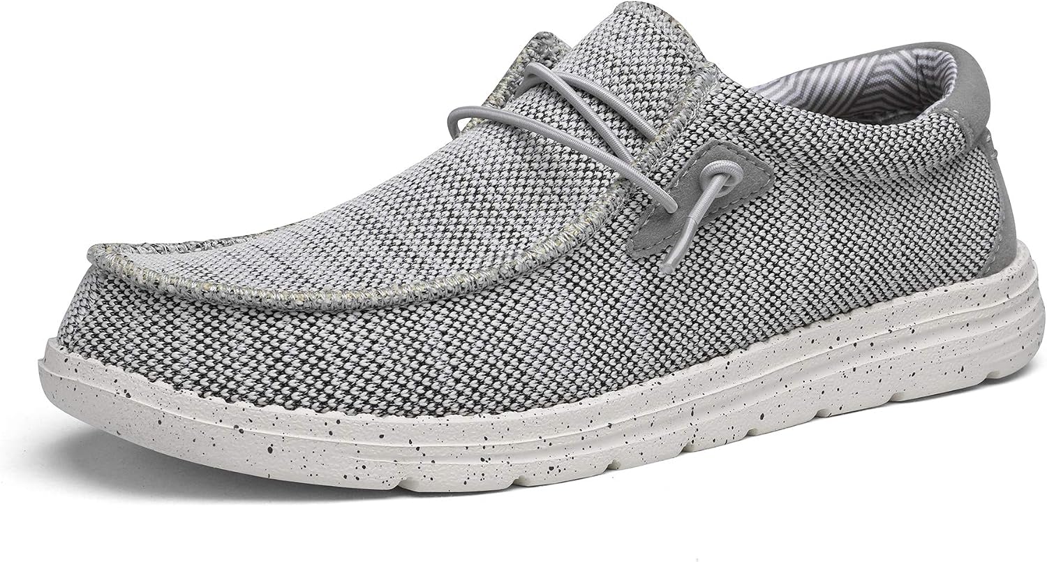 Men's Casual Loafers with Knitted Upper and Cushioned Foam Midsole